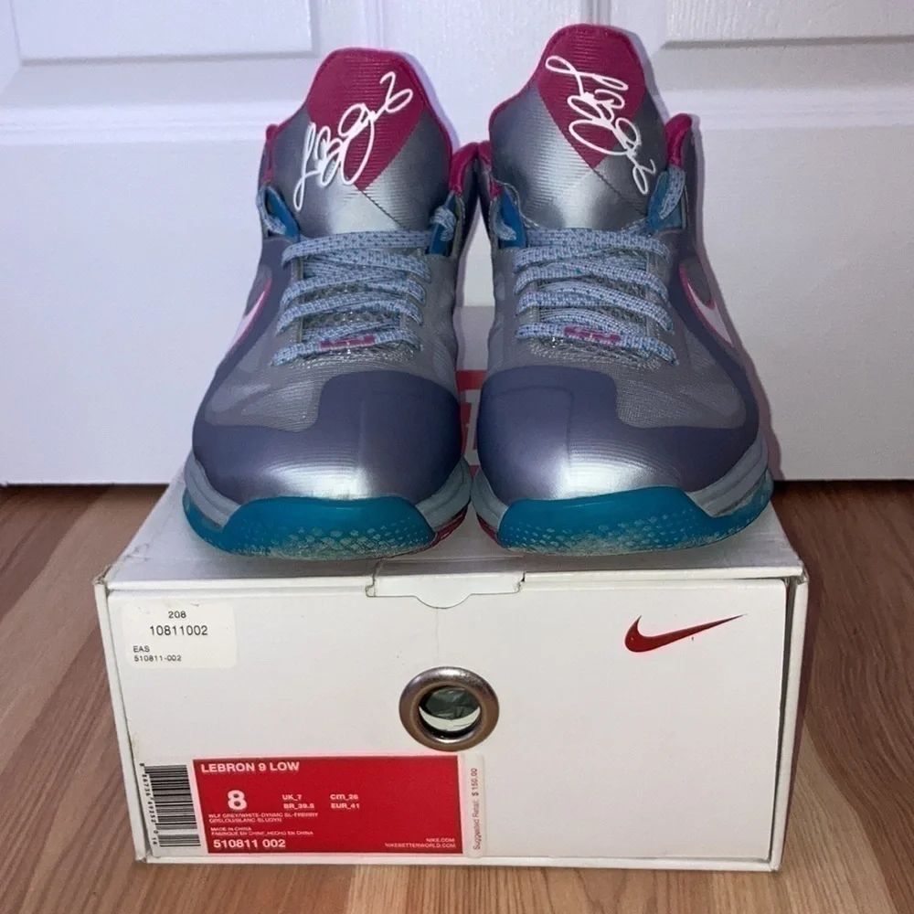 𝅺MEN’S Nike LeBron 9 low fireberry - Picture 2 of 5